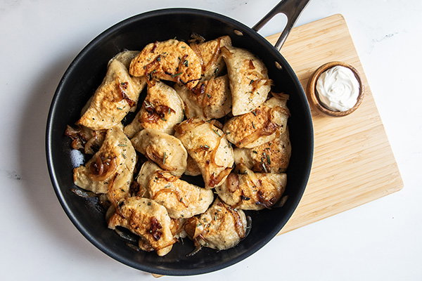 Leftover Mashed Potato Pierogi